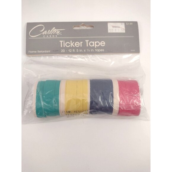 Carlton Cards Ticker Tape 12 Ft 5" x 1/4" Flame Retardant Serpentine Set of 2 - Picture 4 of 4